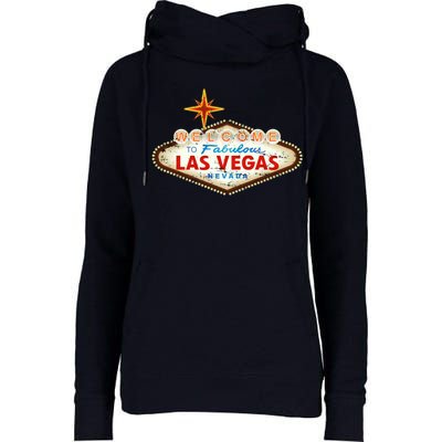 Welcome to Las Vegas Classic Sign Womens Funnel Neck Pullover Hood