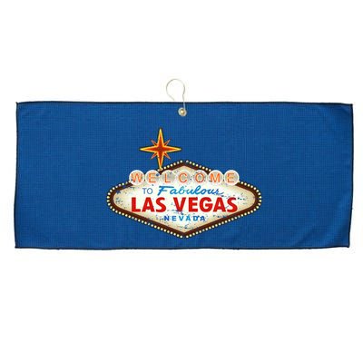 Welcome to Las Vegas Classic Sign Large Microfiber Waffle Golf Towel
