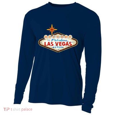 Welcome to Las Vegas Classic Sign Cooling Performance Long Sleeve Crew
