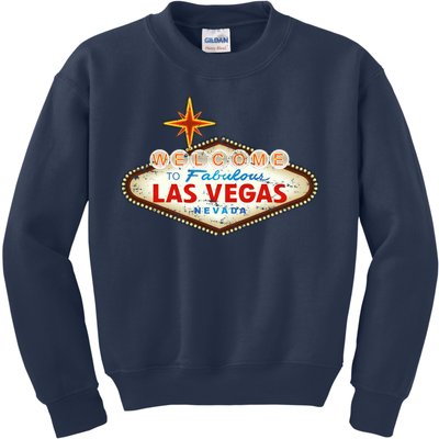 Welcome to Las Vegas Classic Sign Kids Sweatshirt