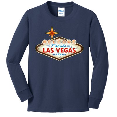 Welcome to Las Vegas Classic Sign Kids Long Sleeve Shirt