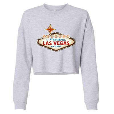 Welcome to Las Vegas Classic Sign Cropped Pullover Crew