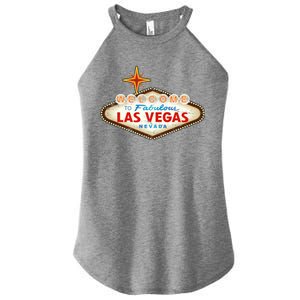 Welcome to Las Vegas Classic Sign Women's Perfect Tri Rocker Tank