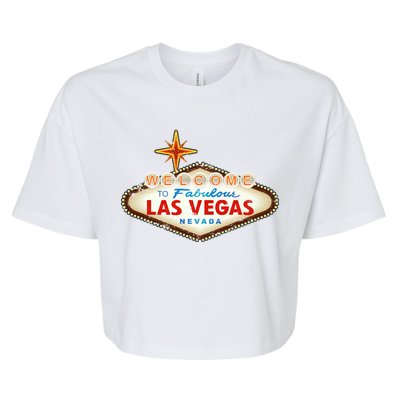 Welcome to Las Vegas Classic Sign Bella+Canvas Jersey Crop Tee