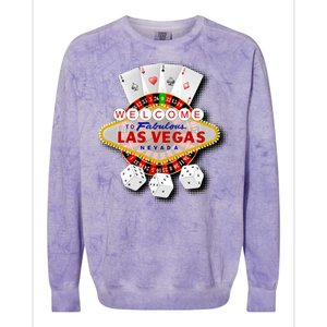 Welcome To Las Vegas Original Logo Colorblast Crewneck Sweatshirt