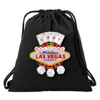 Welcome To Las Vegas Original Logo Drawstring Bag