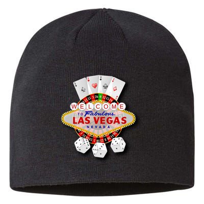 Welcome To Las Vegas Original Logo Sustainable Beanie