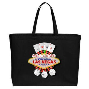 Welcome To Las Vegas Original Logo Cotton Canvas Jumbo Tote