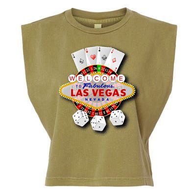 Welcome To Las Vegas Original Logo Garment-Dyed Women's Muscle Tee