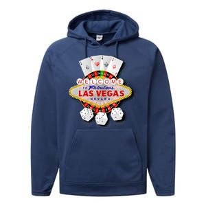 Welcome To Las Vegas Original Logo Performance Fleece Hoodie