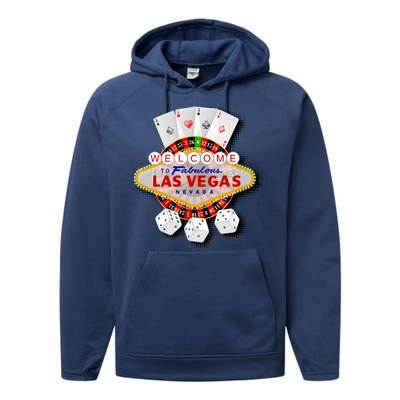 Welcome To Las Vegas Original Logo Performance Fleece Hoodie