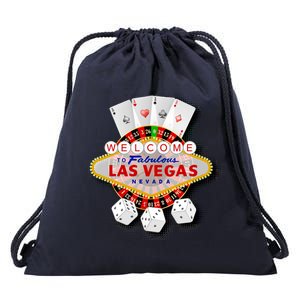 Welcome To Las Vegas Original Logo Drawstring Bag