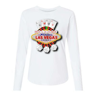 Welcome To Las Vegas Original Logo Womens Cotton Relaxed Long Sleeve T-Shirt