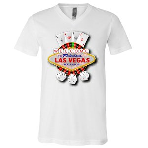 Welcome To Las Vegas Original Logo V-Neck T-Shirt