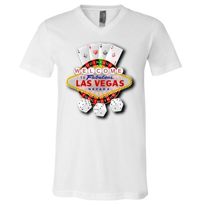 Welcome To Las Vegas Original Logo V-Neck T-Shirt