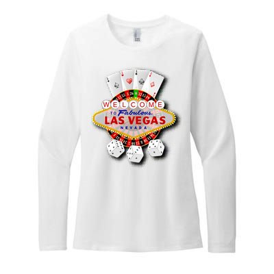 Welcome To Las Vegas Original Logo Womens CVC Long Sleeve Shirt