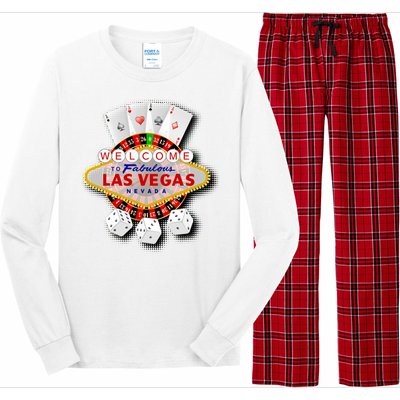 Welcome To Las Vegas Original Logo Long Sleeve Pajama Set