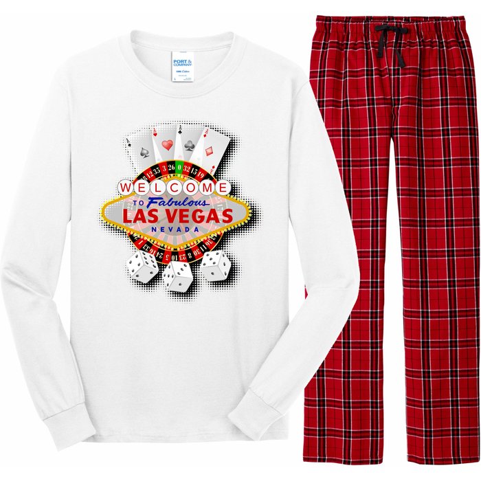 Welcome To Las Vegas Original Logo Long Sleeve Pajama Set