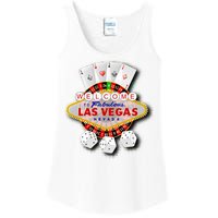 Welcome To Las Vegas Original Logo Ladies Essential Tank