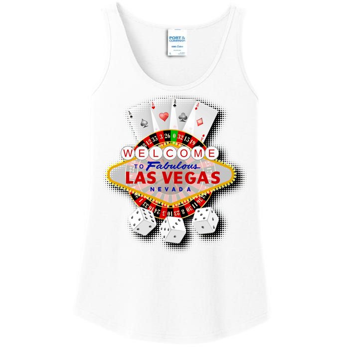 Welcome To Las Vegas Original Logo Ladies Essential Tank