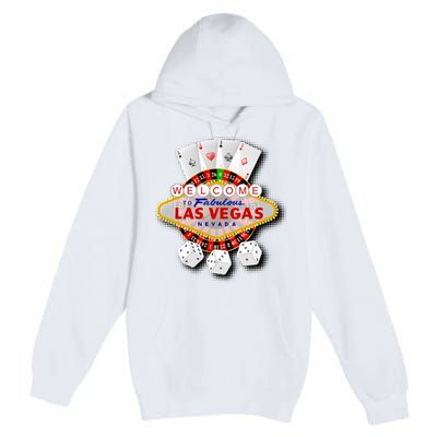 Welcome To Las Vegas Original Logo Premium Pullover Hoodie