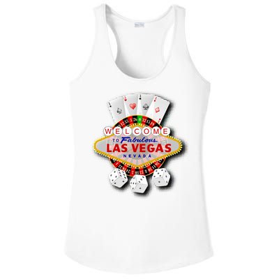 Welcome To Las Vegas Original Logo Ladies PosiCharge Competitor Racerback Tank