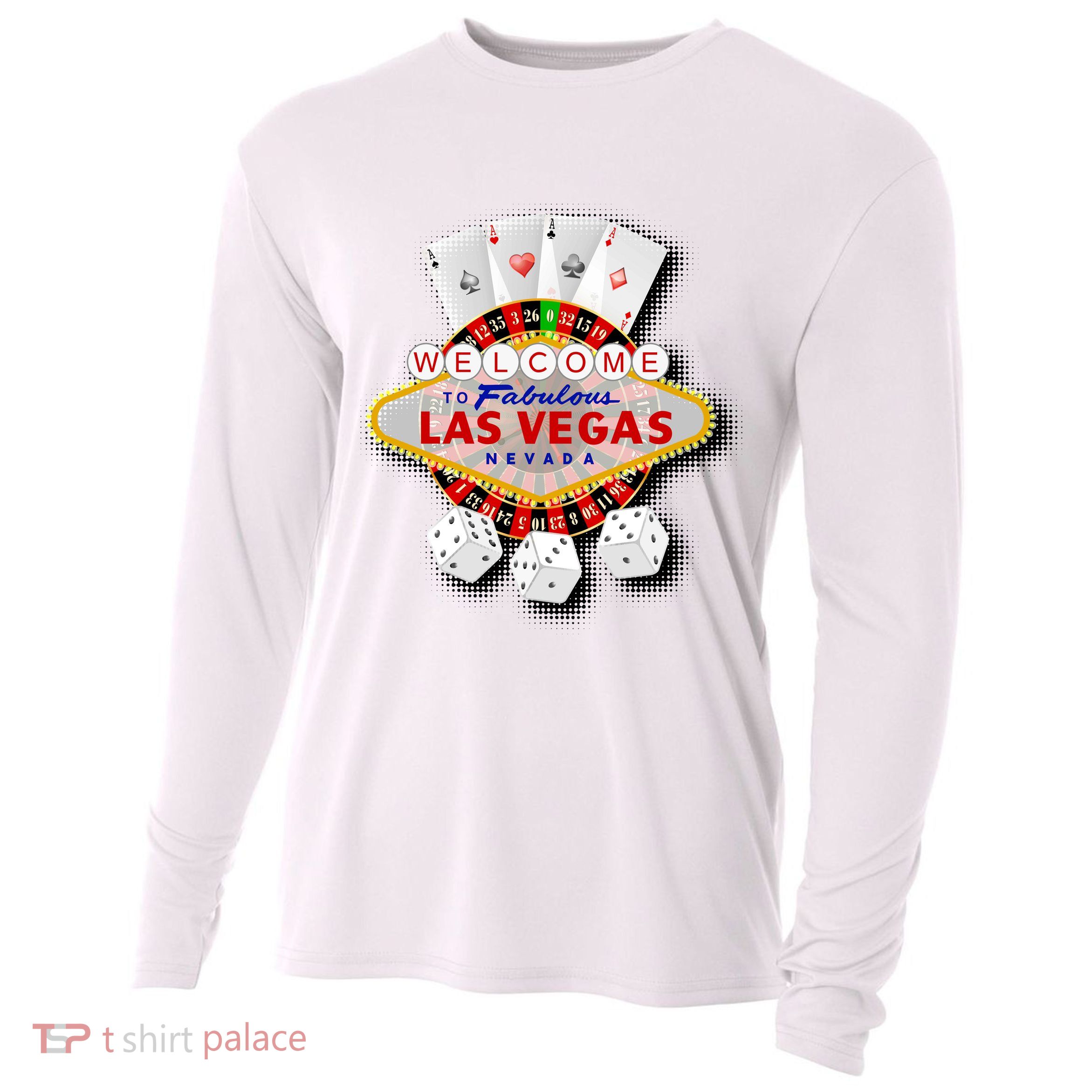 Welcome To Las Vegas Original Logo Cooling Performance Long Sleeve Crew