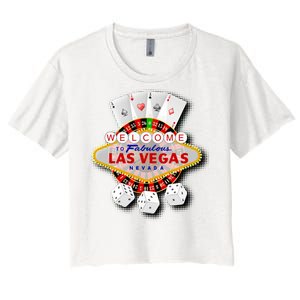 Welcome To Las Vegas Original Logo Women's Crop Top Tee