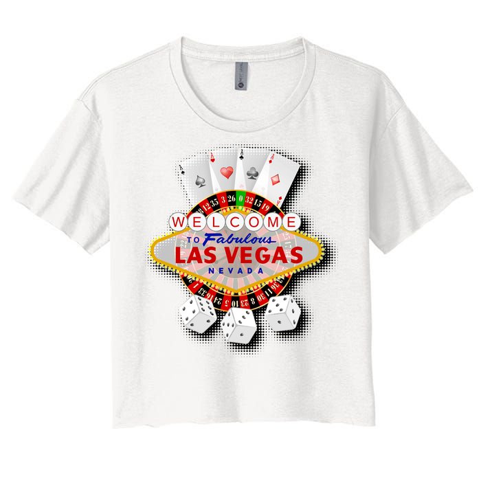 Welcome To Las Vegas Original Logo Women's Crop Top Tee