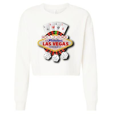 Welcome To Las Vegas Original Logo Cropped Pullover Crew