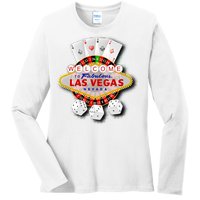 Welcome To Las Vegas Original Logo Ladies Long Sleeve Shirt