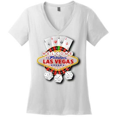 Welcome To Las Vegas Original Logo Women's V-Neck T-Shirt