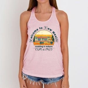 Welcome To New Mexico Cooking Nature Women's Knotted Racerback Tank