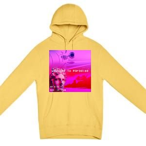 Welcome To Paradise Vaporwave Premium Pullover Hoodie