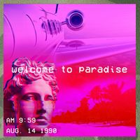 Welcome To Paradise Vaporwave Legacy Tie Dye Trucker Hat