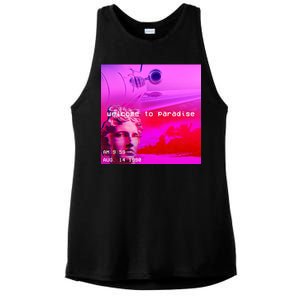 Welcome To Paradise Vaporwave Ladies PosiCharge Tri-Blend Wicking Tank