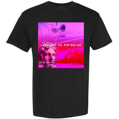 Welcome To Paradise Vaporwave Garment-Dyed Heavyweight T-Shirt