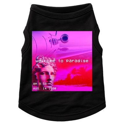 Welcome To Paradise Vaporwave Doggie Tank