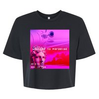 Welcome To Paradise Vaporwave Bella+Canvas Jersey Crop Tee