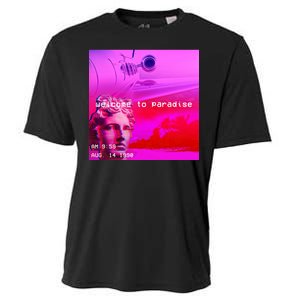 Welcome To Paradise Vaporwave Cooling Performance Crew T-Shirt