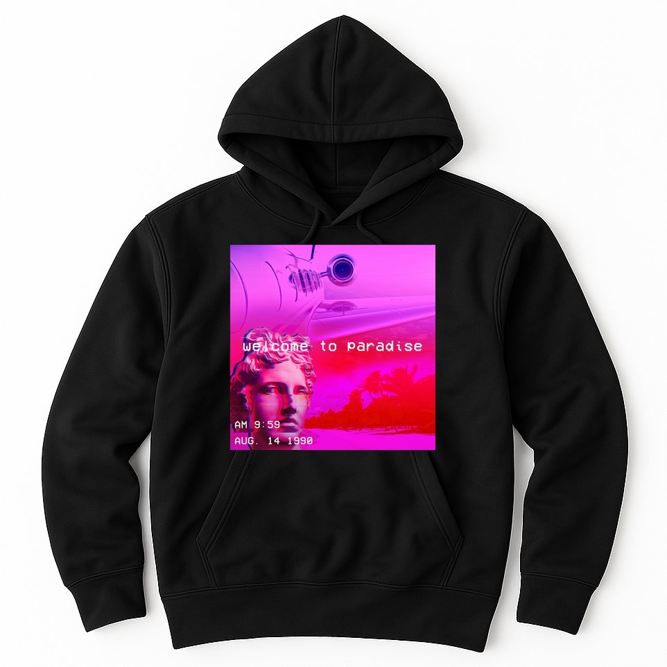 Welcome To Paradise Vaporwave Hoodie