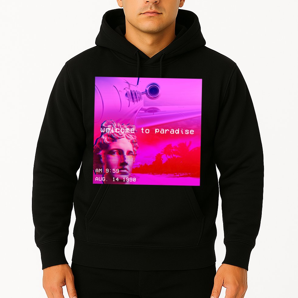Welcome To Paradise Vaporwave Hoodie