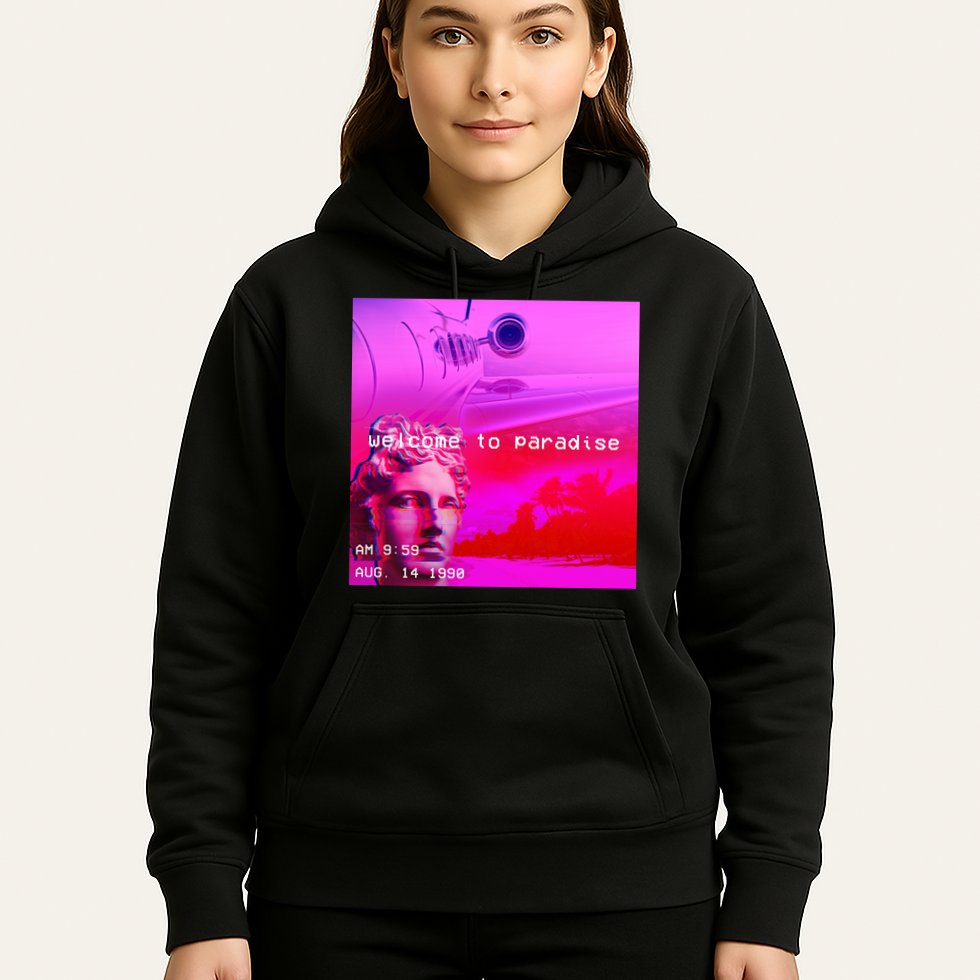 Welcome To Paradise Vaporwave Hoodie