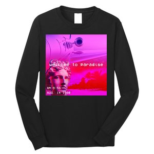 Welcome To Paradise Vaporwave Long Sleeve Shirt