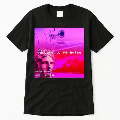Welcome To Paradise Vaporwave Tall T-Shirt