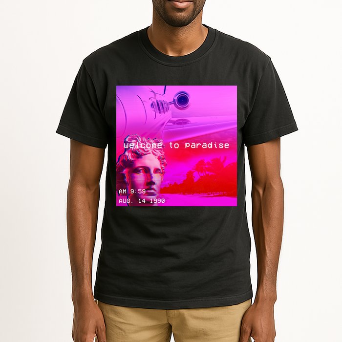 Welcome To Paradise Vaporwave Tall T-Shirt