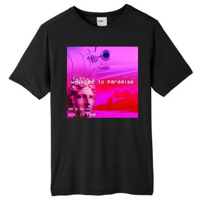 Welcome To Paradise Vaporwave Tall Fusion ChromaSoft Performance T-Shirt