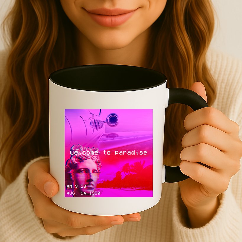 Welcome To Paradise Vaporwave Mug