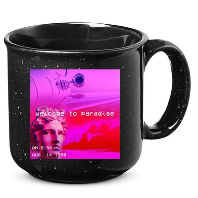 Welcome To Paradise Vaporwave 15oz Campfire Ceramic Mug