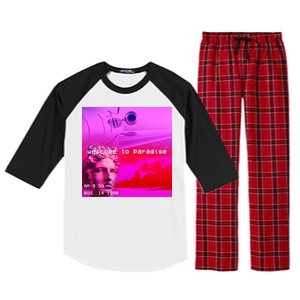 Welcome To Paradise Vaporwave Raglan Sleeve Pajama Set